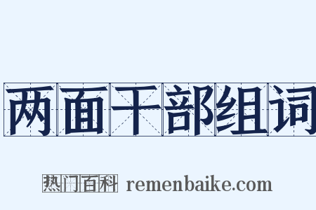 两面干部组词是什么意思的图片